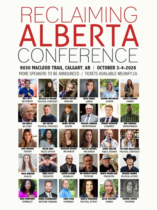 Event | October 3-4 | Reclaiming Alberta Conference Hosted by We Unify