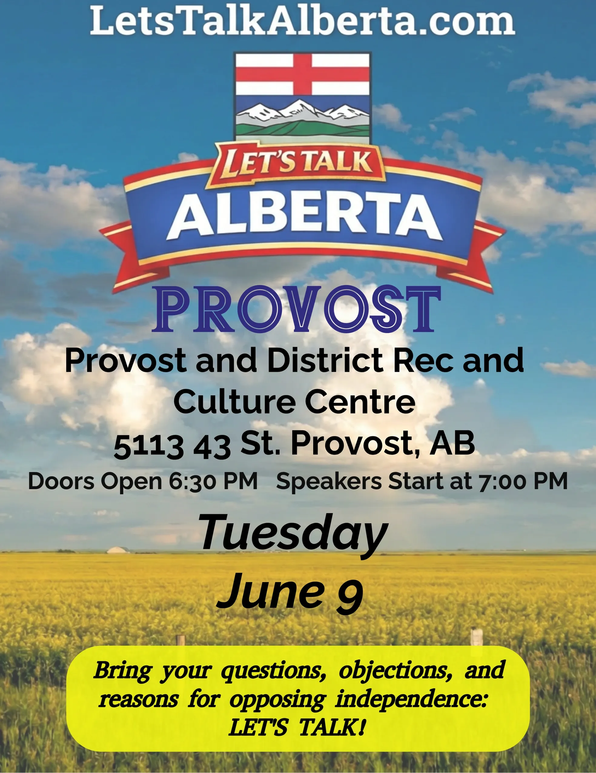  Let's Talk Alberta Tour