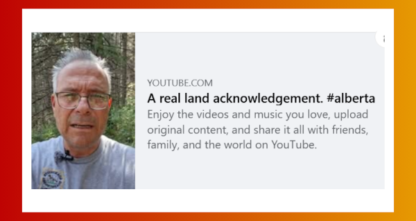 Watch | A real land acknowledgement. by Cory Morgan