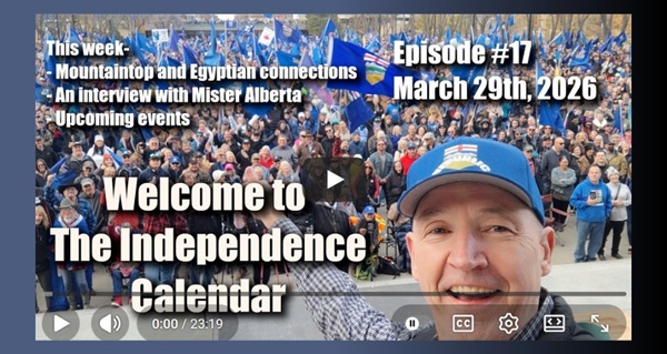 Video | Independence Calendar Episode #17 - March 29th (with Mister Alberta) by John Bolton