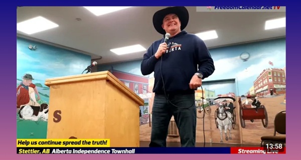 Video | Leighton Grey's Speech (Stettler, March 6, 2026) Recorded by FreedomCalendar.net